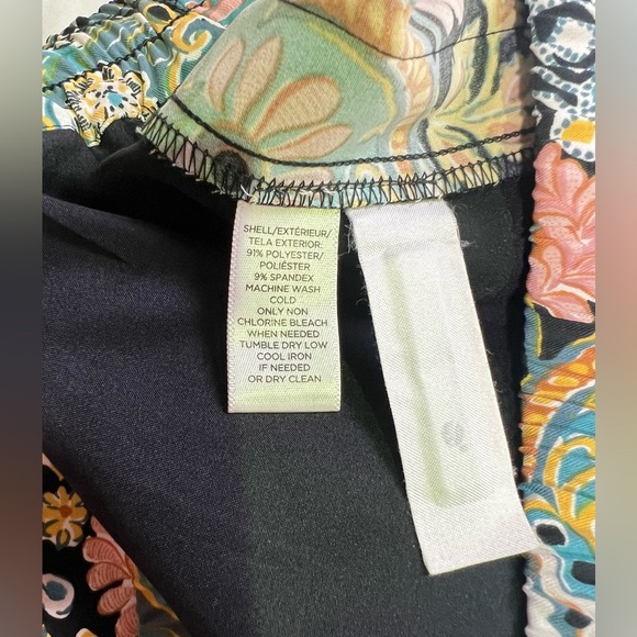 LOFT Blue and Pink Floral elastic waist drawstring skirt size M - Picture 10 of 12